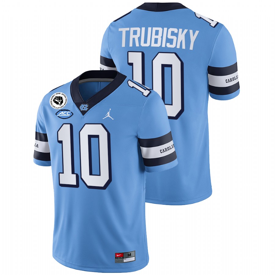 north carolina tar heels mitchell trubisky blue college football alumni jersey