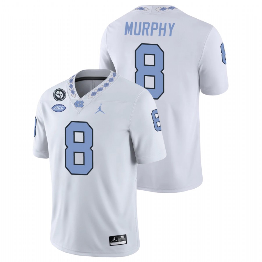 north carolina tar heels myles murphy white game football replica jersey