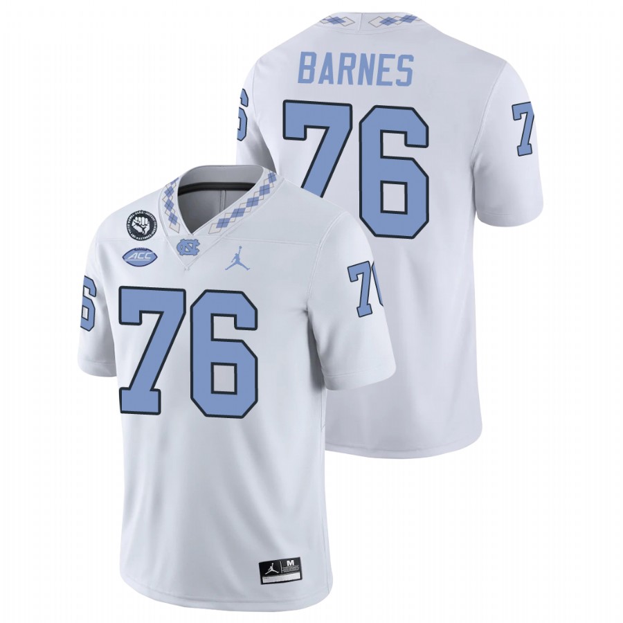 north carolina tar heels william barnes white game football replica jersey
