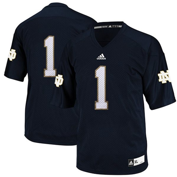 notre dame fighting irish 1 louis nix iii blue football jersey