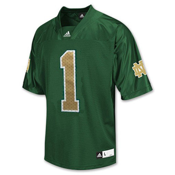 notre dame fighting irish 1 louis nix iii green football youth jersey