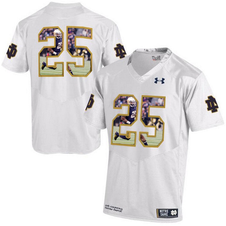 notre dame fighting irish 25 white ncaa football premier jersey