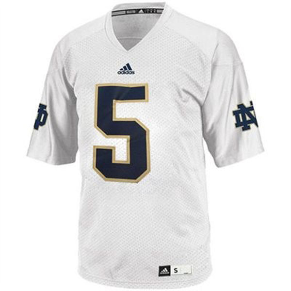 notre dame fighting irish 5 manti te'o white football youth jersey