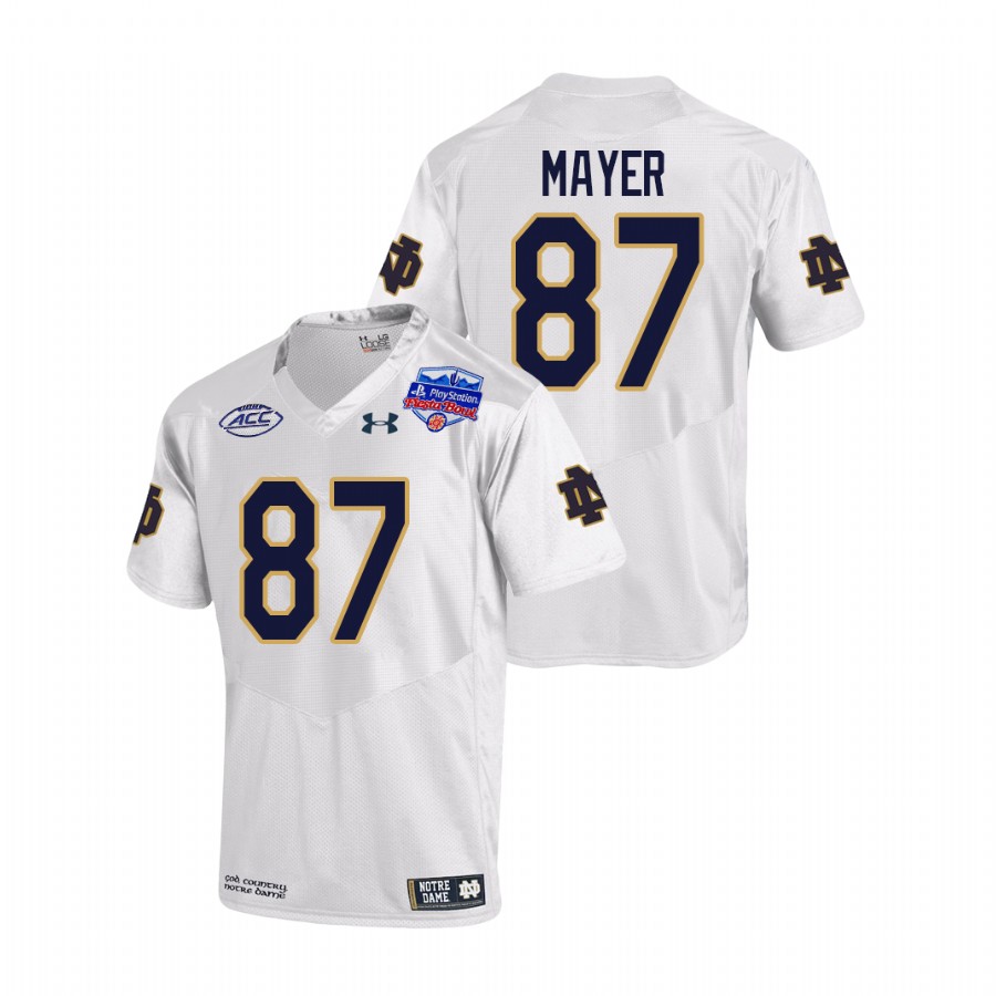 notre dame fighting irish michael mayer white 2022 fiesta bowl college football playoff jersey