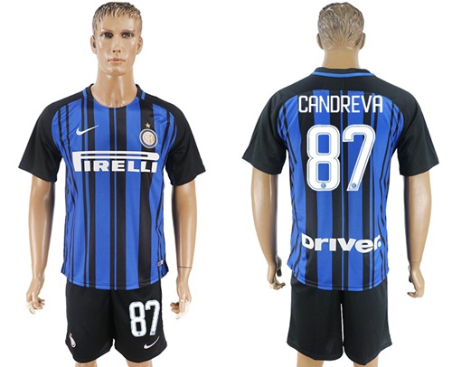 nter Milan #87 Candreva Home Soccer Club Jersey