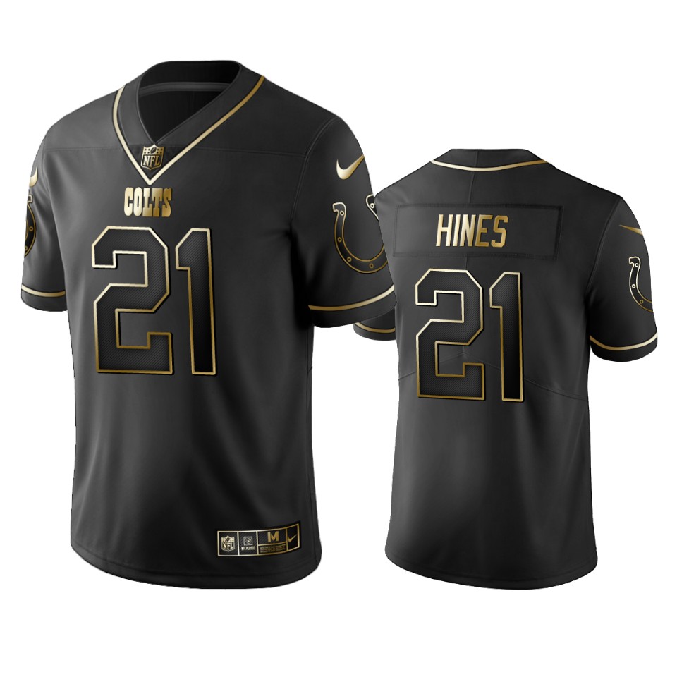 nyheim hines colts black golden edition jersey