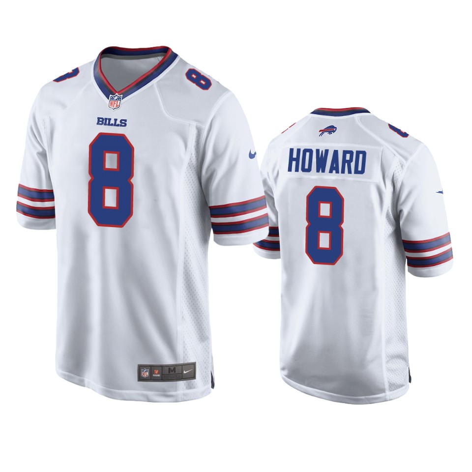 o.j. howard bills white game jersey