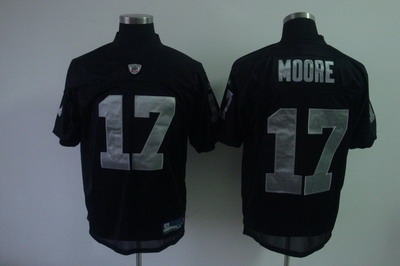 oakland raiders #17 denarius moore black jerseys[silver number]