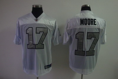 oakland raiders #17 denarius moore white jerseys[silver number]