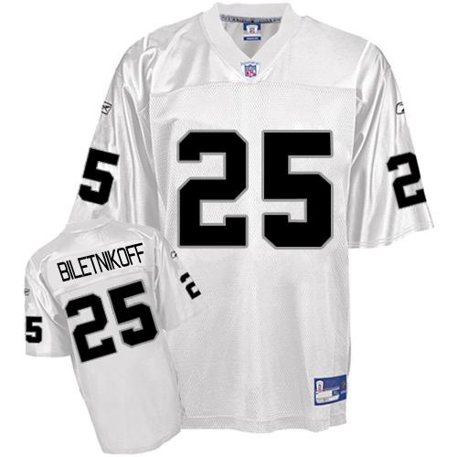 oakland raiders #25 fred biletnikoff white jersey