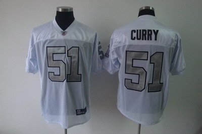 oakland raiders #51 aaron curry white jerseys [silver number]