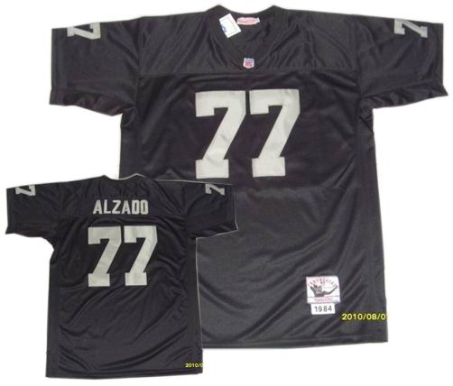 oakland raiders #77 alzadd black throwback jersey