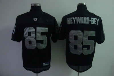 oakland raiders #85 darrius heyward-bey black jerseys [silver number]