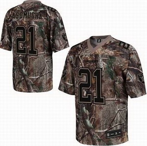 oakland raiders 21 nnamdi asomugha realtree jersey camo