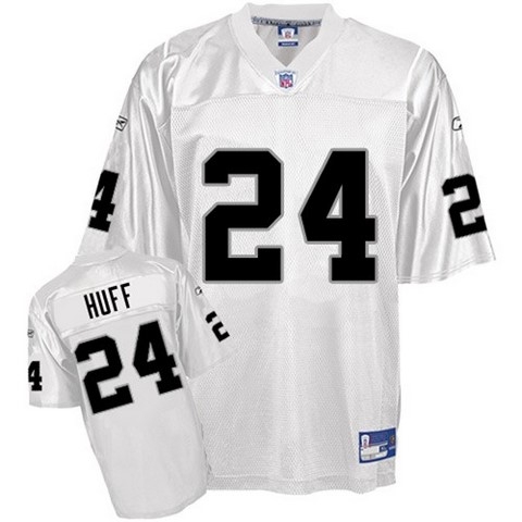 oakland raiders 24 michael huff jerseys white