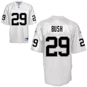 oakland raiders 29 michael bush white alternate jersey