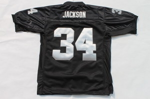oakland raiders 34 bo jackson throwback black kids jersey
