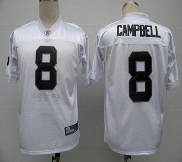 oakland raiders 8 jason campbell white jerseys