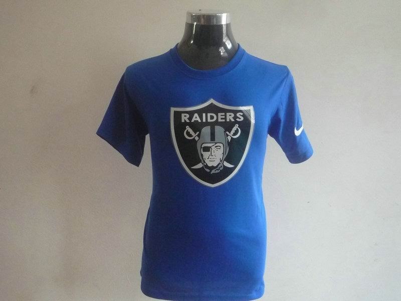oakland raiders sideline legend authentic logo dri-fit t-shirt blue