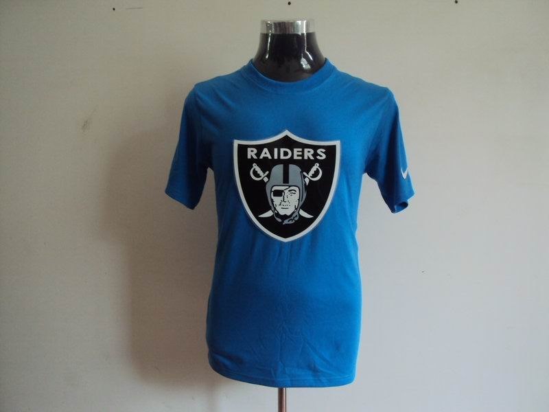 oakland raiders sideline legend authentic logo dri-fit t-shirt l.blue