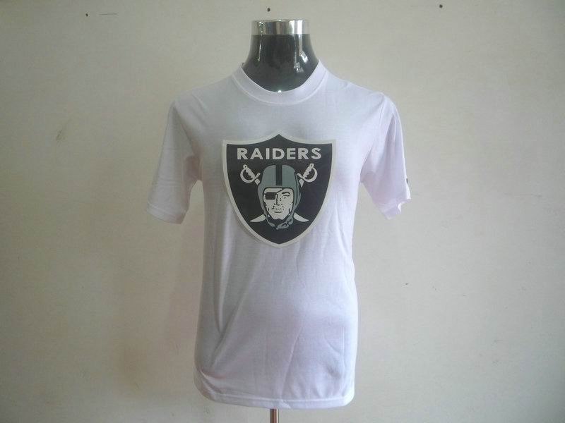 oakland raiders sideline legend authentic logo dri-fit t-shirt white