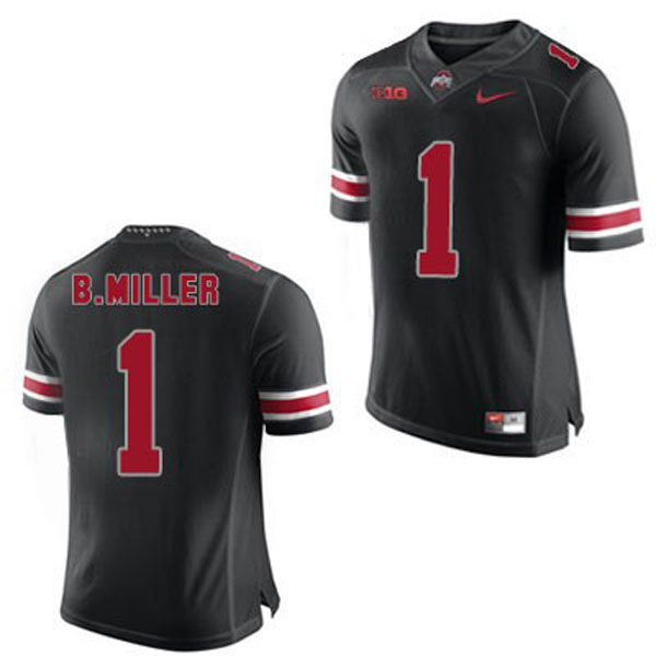 ohio state buckeyes 1 braxton miller black football jersey