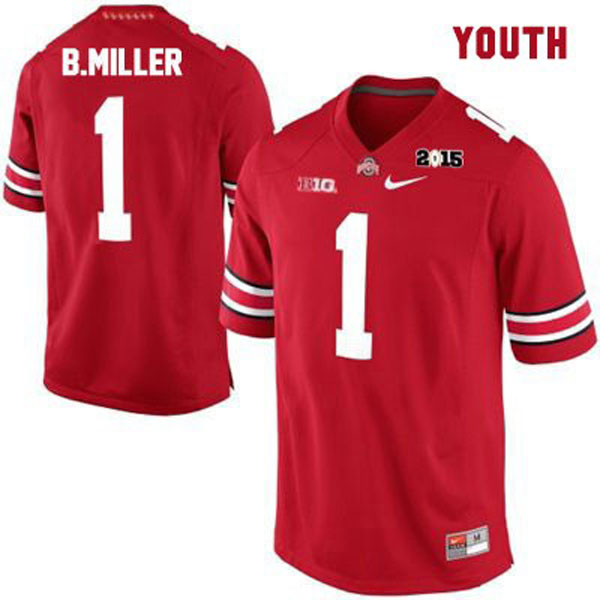 ohio state buckeyes 1 braxton miller red football youth jersey