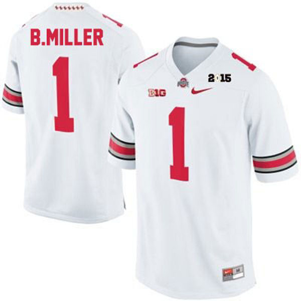 ohio state buckeyes 1 braxton miller white football jersey