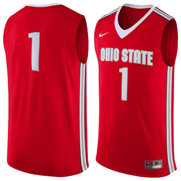 ohio state buckeyes 1 scarlet basketball youth jersey