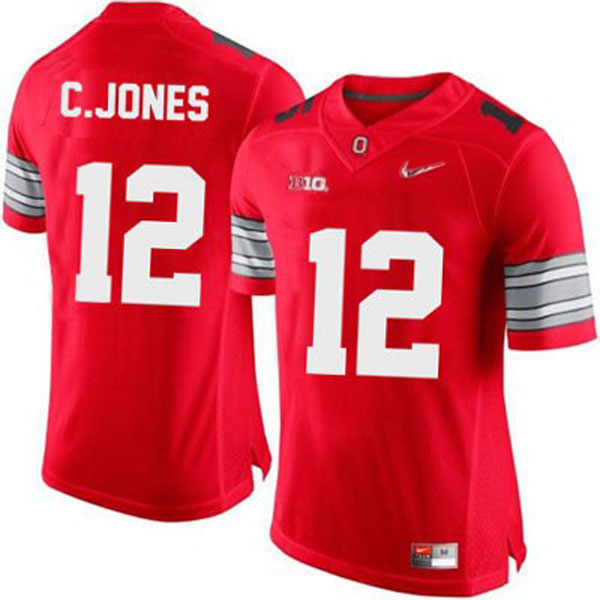 ohio state buckeyes 12 cardale jones red football jersey