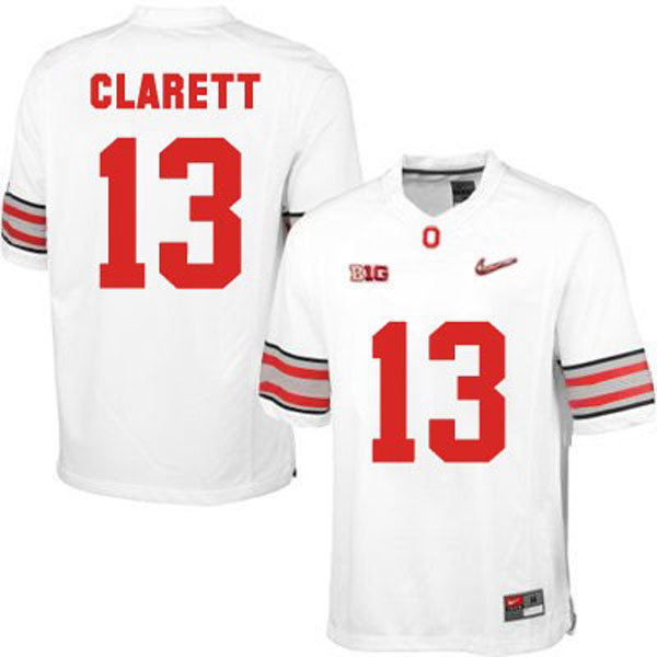 ohio state buckeyes 13 maurice clarett white diamond quest football jersey