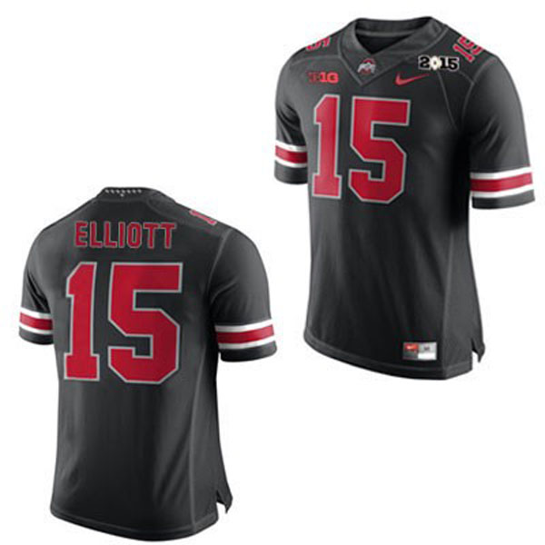 ohio state buckeyes 15 ezekiel elliott black football jersey