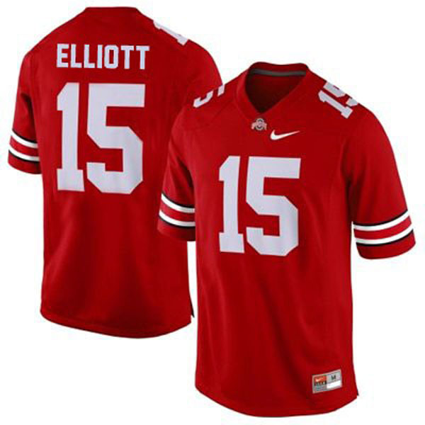 ohio state buckeyes 15 ezekiel elliott red football jersey