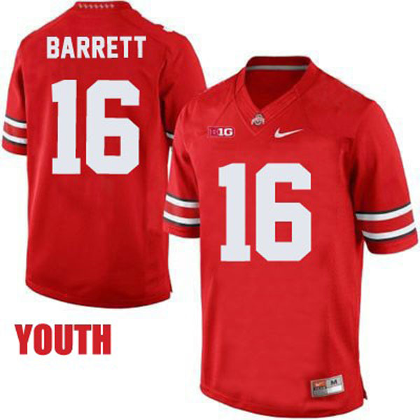 ohio state buckeyes 16 j 1.t. barrett red football youth jersey