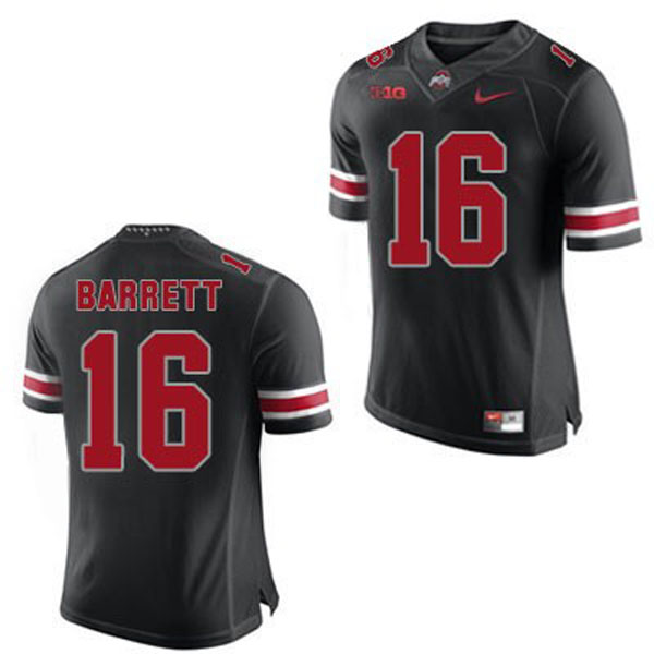 ohio state buckeyes 16 j.t. barrett black football jersey