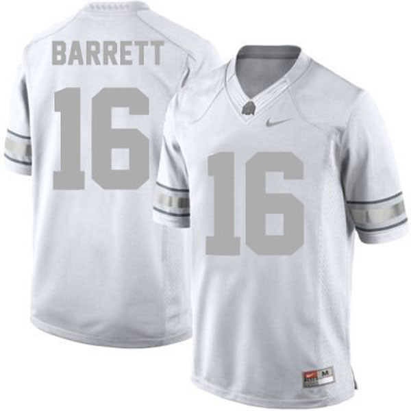 ohio state buckeyes 16 j.t. barrett white football jersey