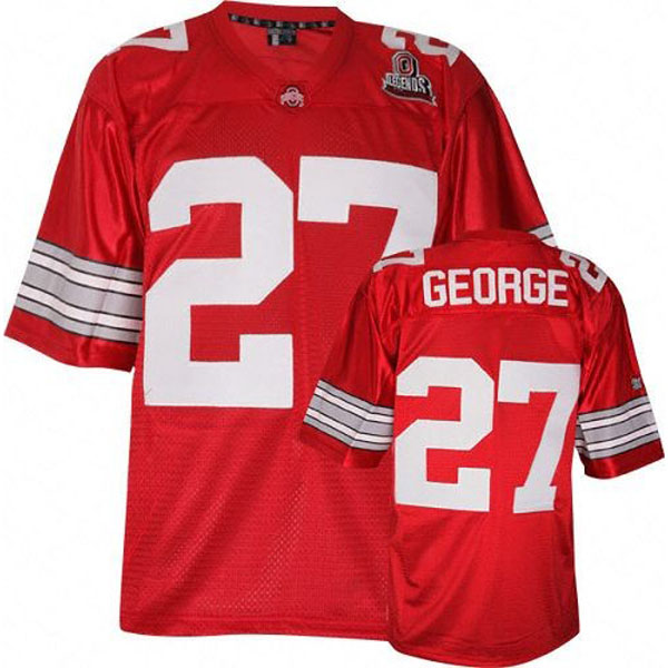 ohio state buckeyes 27 eddie george red football youth jersey