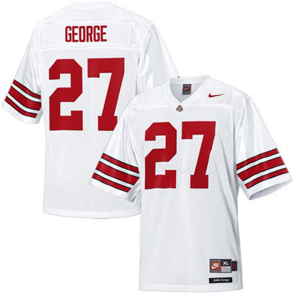 ohio state buckeyes 27 eddie george white football jersey
