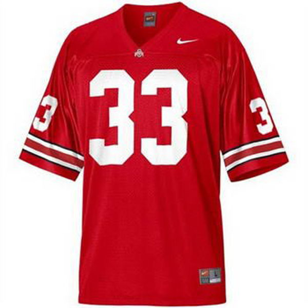 ohio state buckeyes 33 pete johnson red football jersey