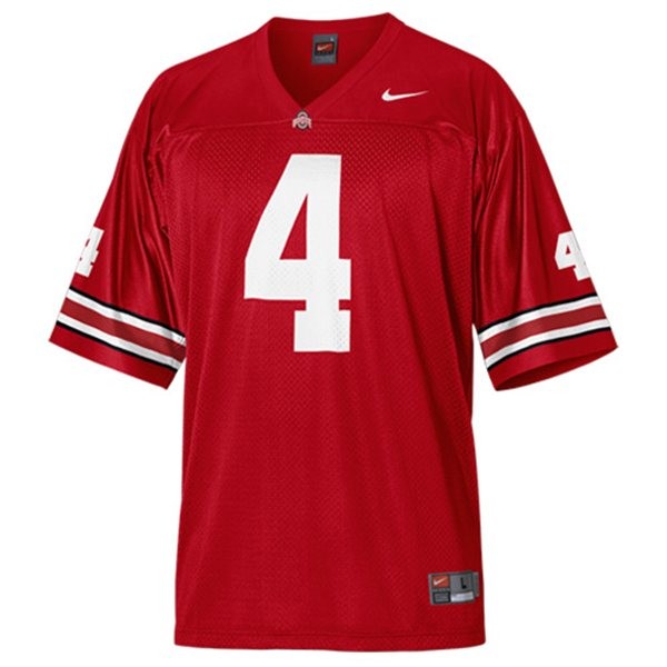 ohio state buckeyes 4 santonio holmes red football jersey