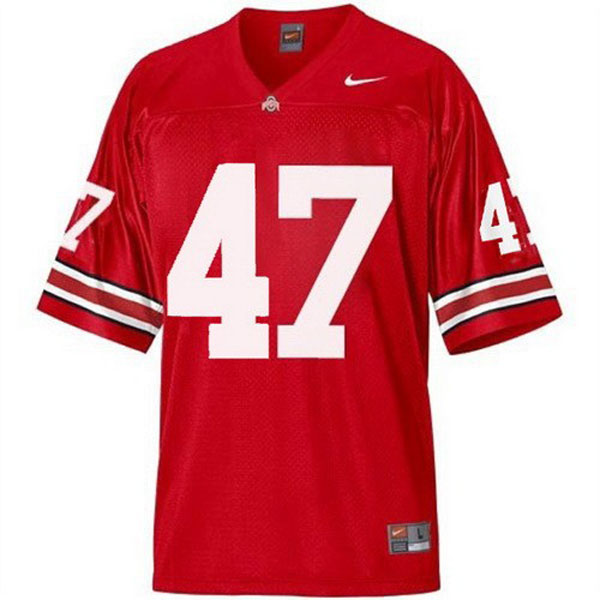 ohio state buckeyes 47 a.j. hawk red football youth jersey