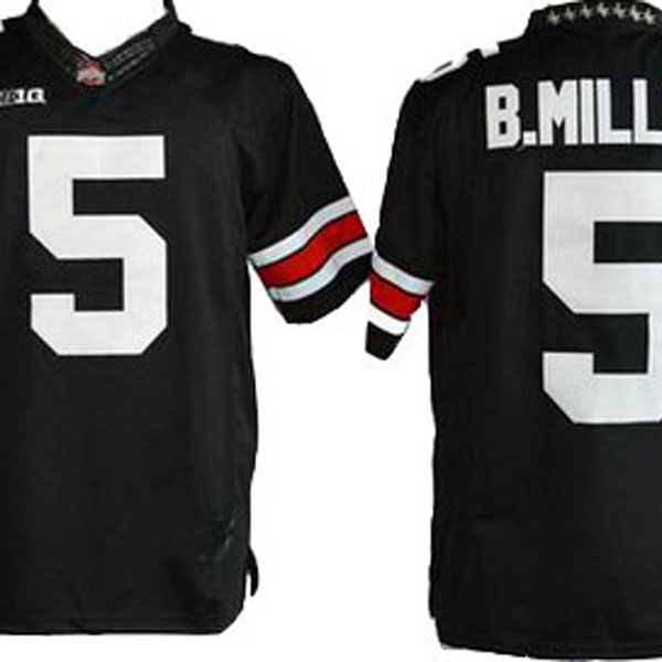ohio state buckeyes 5 braxton miller black football jersey