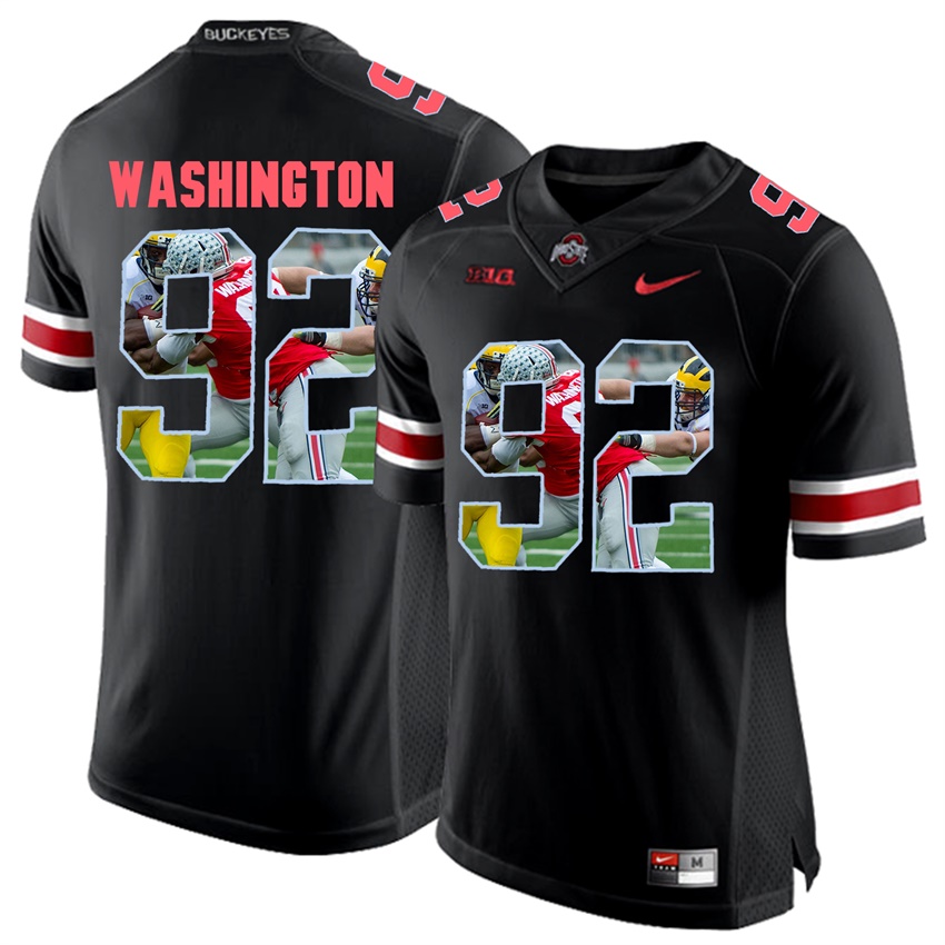 ohio state buckeyes blackout adolphus washington player fashion jersey