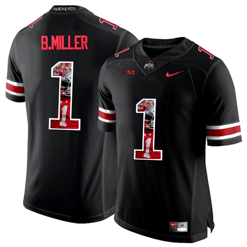 ohio state buckeyes blackout braxton miller player fashion jersey