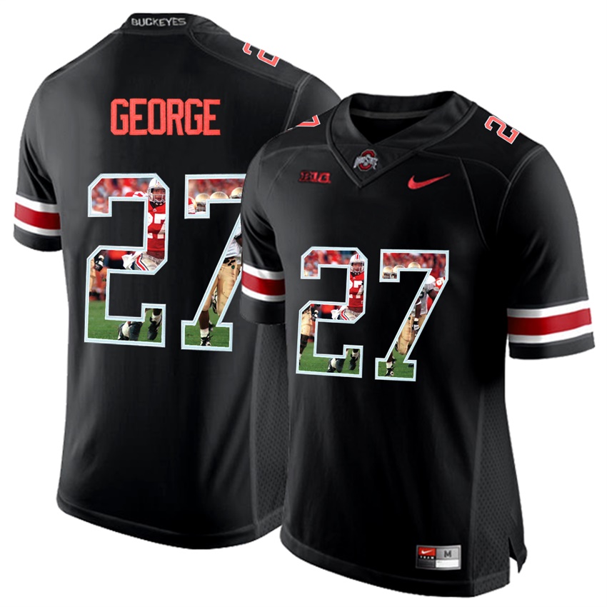 ohio state buckeyes blackout eddie george player fashion jersey