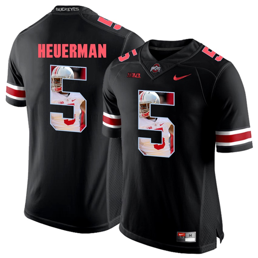 ohio state buckeyes blackout jeff heuerman player fashion jersey