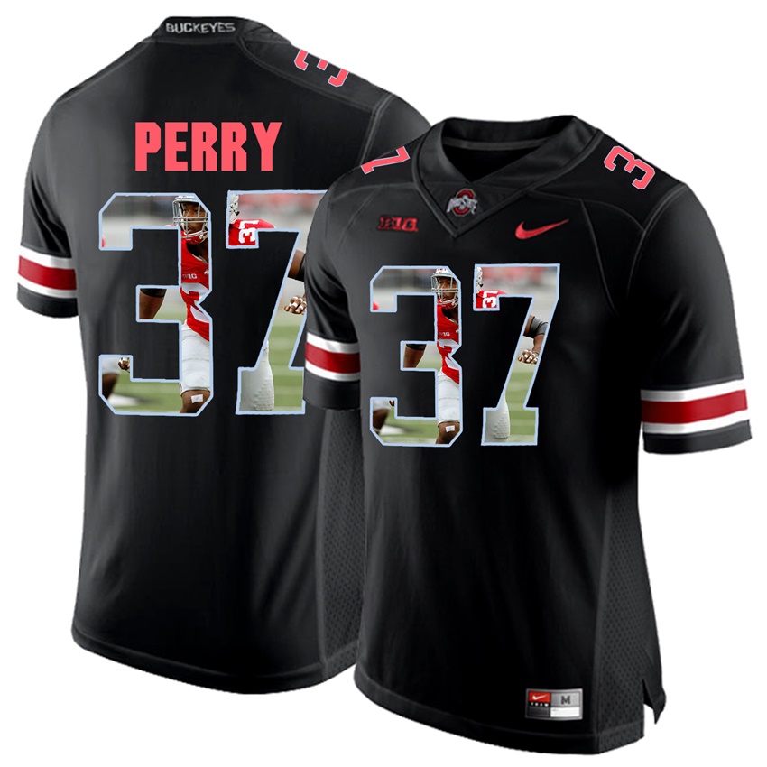 ohio state buckeyes blackout joshua perry player fashion jersey