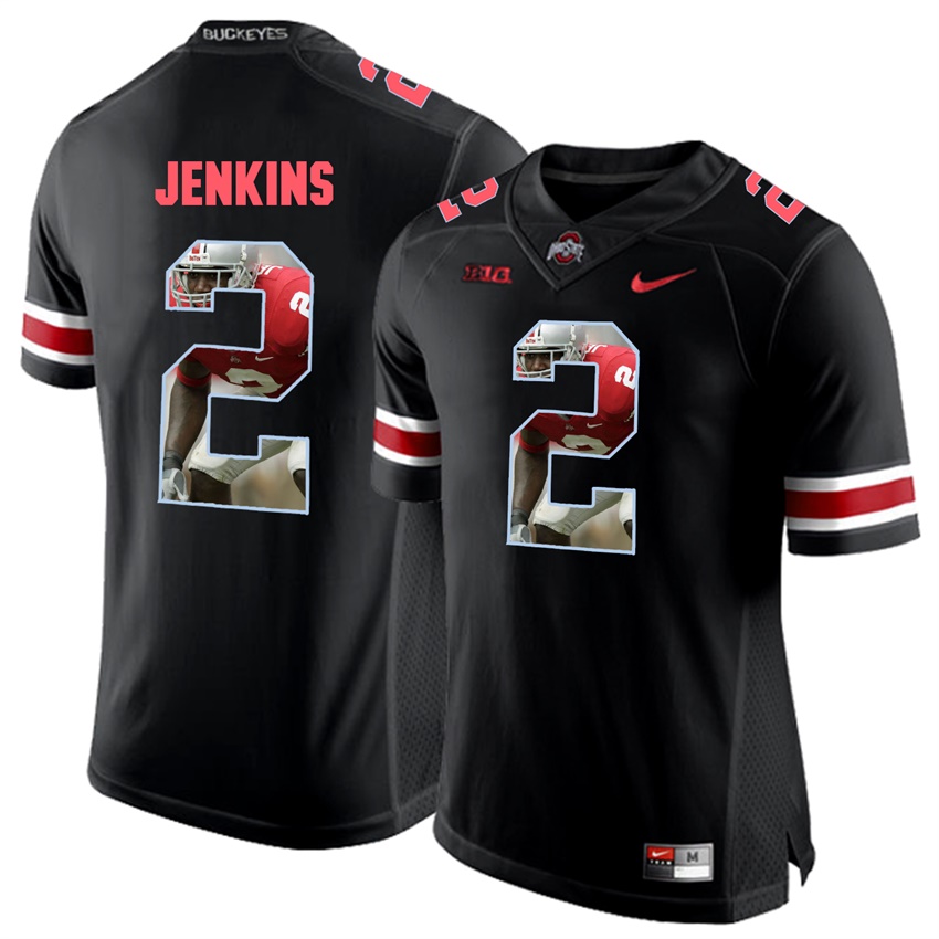 ohio state buckeyes blackout malcolm jenkins player fashion jersey