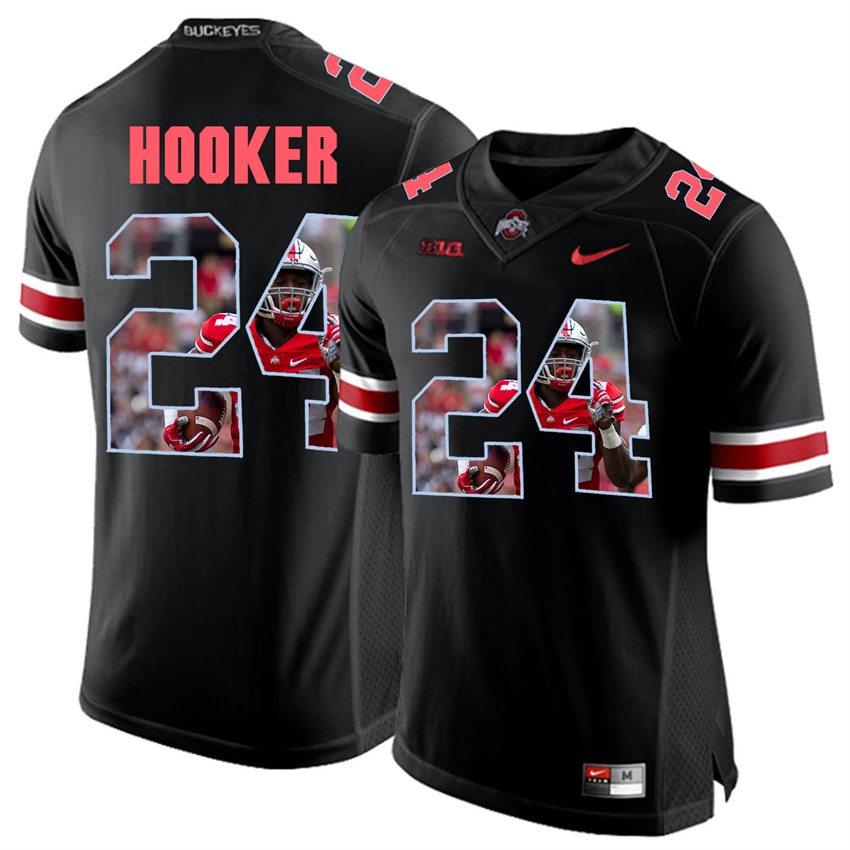 ohio state buckeyes blackout malik hooker player fashion jersey