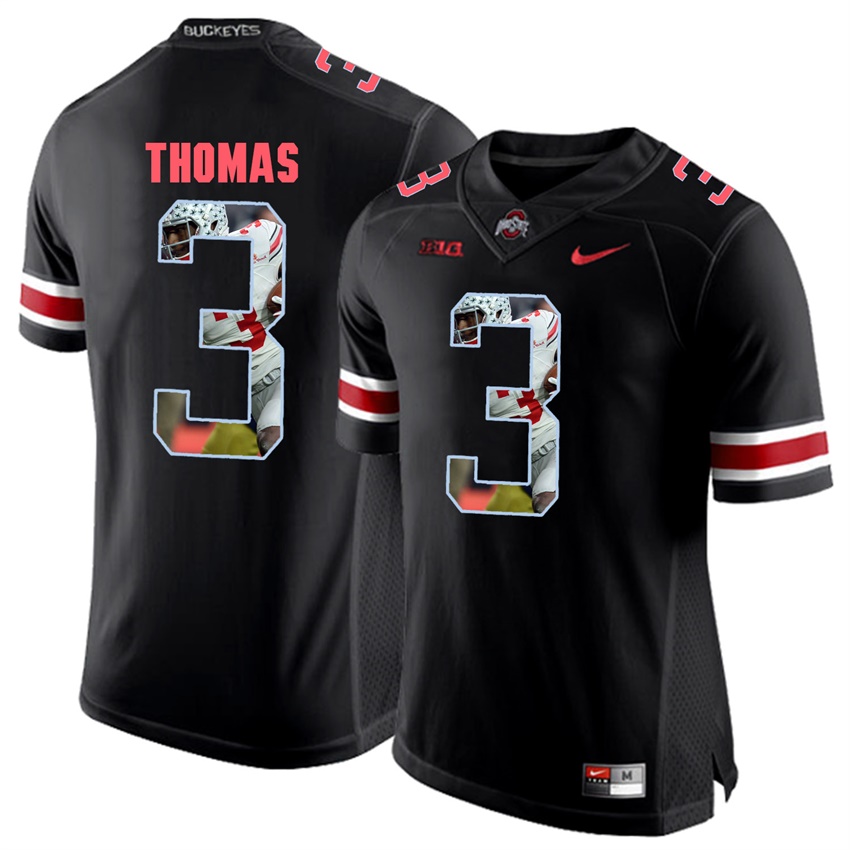 ohio state buckeyes blackout michael thomas player fashion jersey